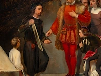 Giulio carlini (1830-1887), the venetian master presenting his work, 1851, oil on canvas 98 x 75 cm. (38.57 x 29.53 in.), frame: 121 x 98 cm. (47.64 x 38.57 in.) - afbeelding 4 van  8