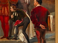 Giulio carlini (1830-1887), the venetian master presenting his work, 1851, oil on canvas 98 x 75 cm. (38.57 x 29.53 in.), frame: 121 x 98 cm. (47.64 x 38.57 in.) - afbeelding 6 van  8