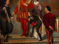 Giulio carlini (1830-1887), the venetian master presenting his work, 1851, oil on canvas 98 x 75 cm. (38.57 x 29.53 in.), frame: 121 x 98 cm. (47.64 x 38.57 in.) - afbeelding 8 van  8