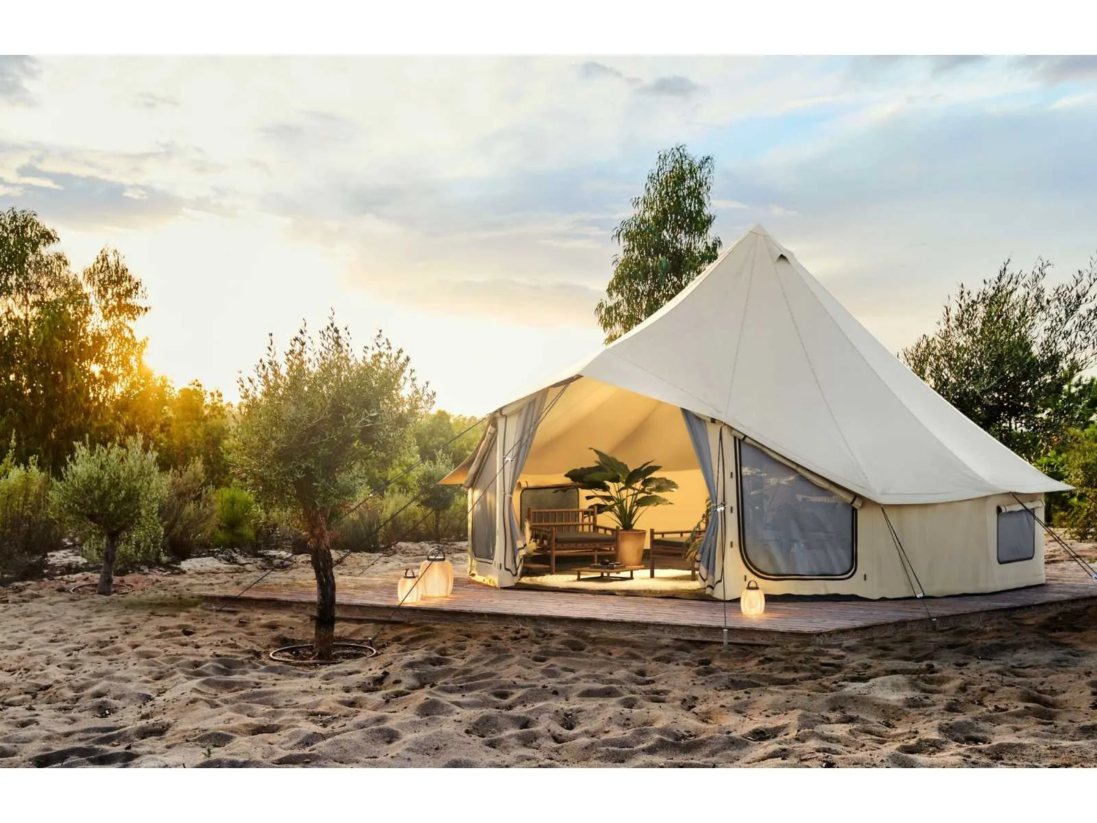 Glamping tenten wegens overstock