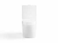 Glanzend wit keramisch aanrechttoilet - verticale afvoer - afbeelding 2 van  8