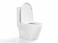 Glanzend wit keramisch aanrechttoilet - verticale afvoer - afbeelding 5 van  8
