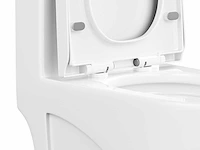 Glanzend wit keramisch aanrechttoilet - verticale afvoer - afbeelding 6 van  8