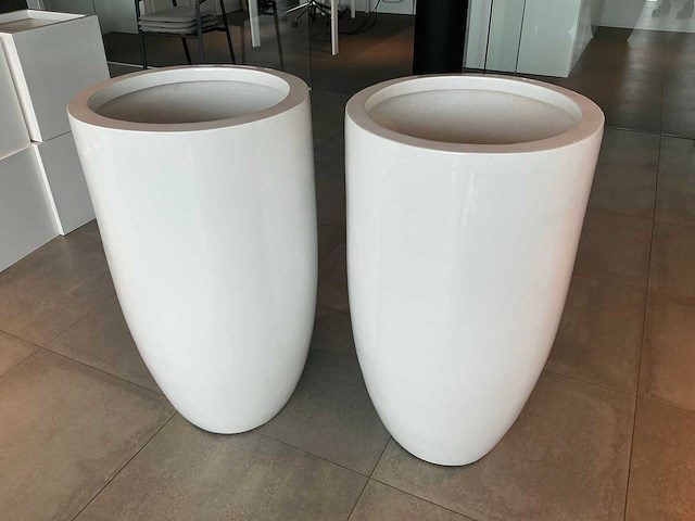 Glasvezel bloempot (2x) - afbeelding 1 van  4