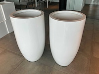 Glasvezel bloempot (2x) - afbeelding 1 van  4
