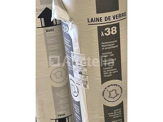 Glaswol 100mm zolder 40 r:2,5 - 8m x 1,2m - kraftrol: 50 m² - afbeelding 5 van  6