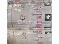 Glaswol 45mm scheidingswand 38 r:1,2 - 1,35m x 0,6m - 20 kraftpanelen: 16,2 m² - afbeelding 2 van  4