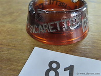Glazen asbak belga - afbeelding 2 van  3