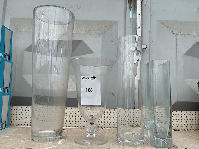 Glazen bloemen vaas (4x) - afbeelding 1 van  1