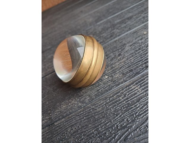 Glazen bol in koper en glas met uurwerk en duits ijzeren kruis uit 1939 - afbeelding 4 van  6