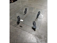 Glazen design koffietafel 100x100cm - afbeelding 1 van  1