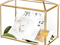 Glazen kaartdoos met sleuf en slot - afbeelding 1 van  4