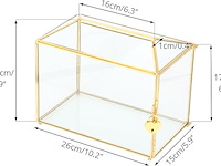 Glazen kaartdoos met sleuf en slot - afbeelding 2 van  4