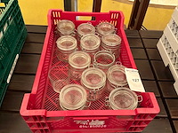 Glazen potten met deksel (12x) - afbeelding 1 van  1