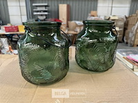 Glazen potten met reliëf - afbeelding 1 van  2