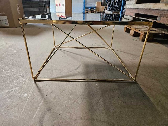 Glazen salontafel goud - afbeelding 2 van  3