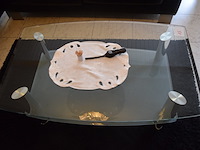 Glazen salontafel met tapijt - afbeelding 3 van  3