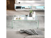Glazen salontafel moderne stijl gehard glazen rechthoekige salontafel met veilige heldere afgeronde randen - afbeelding 5 van  6