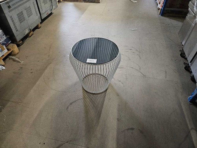 Glazen salontafel wit 50cm ø - afbeelding 1 van  3