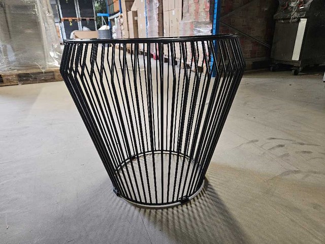 Glazen salontafel zwart 50cm ø - afbeelding 3 van  3
