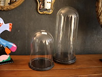 Glazen stolp op voet (x2) - afbeelding 1 van  3