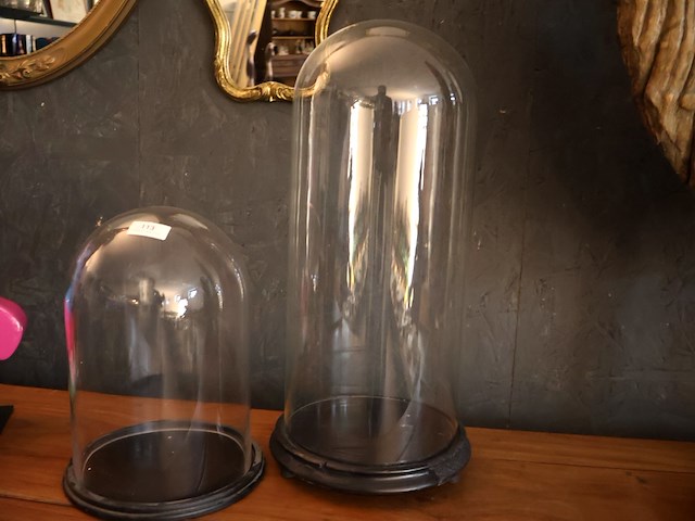 Glazen stolp op voet (x2) - afbeelding 3 van  3