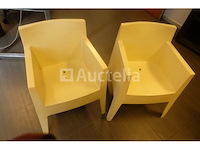 Glazen tafel + fauteuils - afbeelding 1 van  6