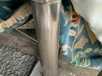 Glazen tafel met inox onderstel - afbeelding 2 van  2
