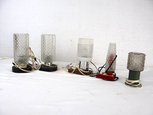 Glazen tafellamp (x5) - afbeelding 1 van  6
