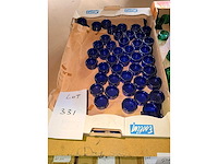 Glazen theelichthouders blauw - kerst- & seizoensartikelen (220x) - afbeelding 1 van  1