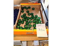 Glazen theelichthouders groen - kerst- & seizoensartikelen (220x) - afbeelding 1 van  1
