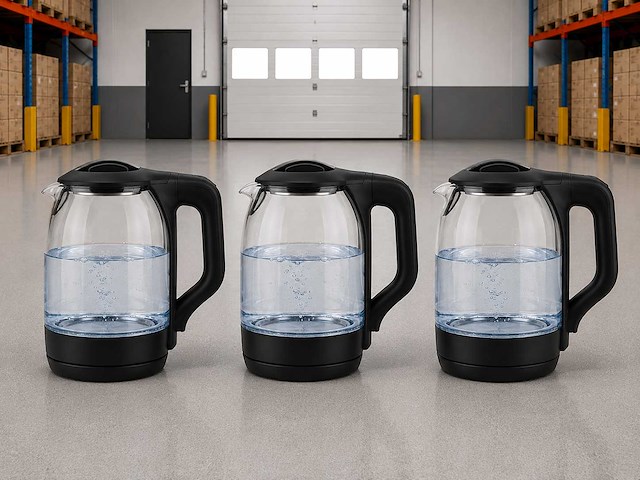 Glazen waterkoker (3x) - afbeelding 1 van  3