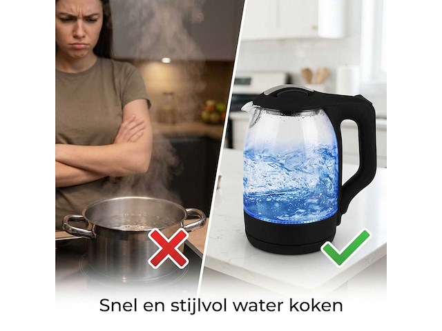 Glazen waterkoker (3x) - afbeelding 1 van  2