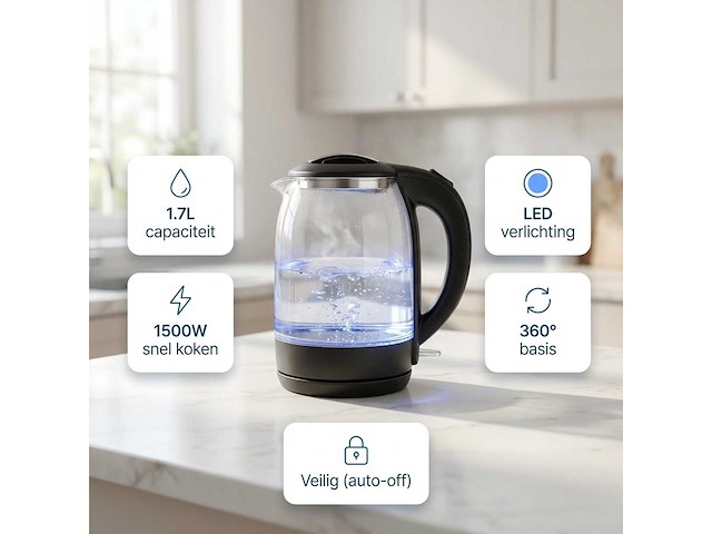Glazen waterkoker (5x) - afbeelding 4 van  6