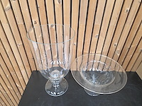 Glazen windlicht en schaal - afbeelding 2 van  4
