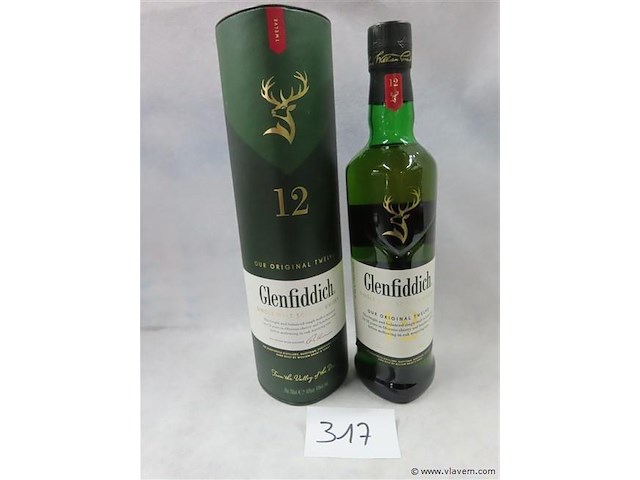 Glenfiddich single malt scotch whisky 12 years old - afbeelding 1 van  6