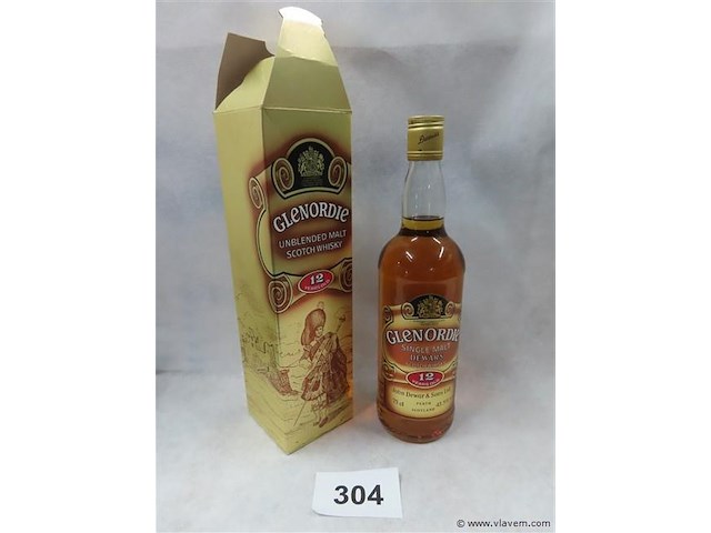 Glenordie single malt dewar's scotch whisky - afbeelding 1 van  6