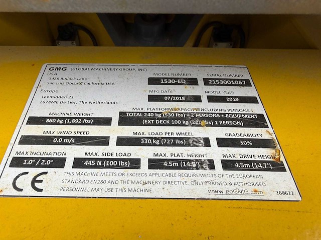 Gmg - 2019 - 1530 ed - hoogwerker - afbeelding 7 van  16