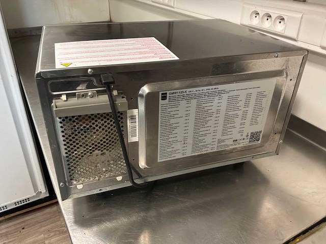 Gmw1125-k magnetrons & ovens / roestvrij staal commerciële magnetron gmw1125-k – 25 l – 1.000 w – 230 v - afbeelding 5 van  6