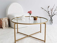 Gold sun salontafel | metalen frame | goud - afbeelding 2 van  8