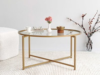Gold sun salontafel | metalen frame | goud - afbeelding 3 van  8