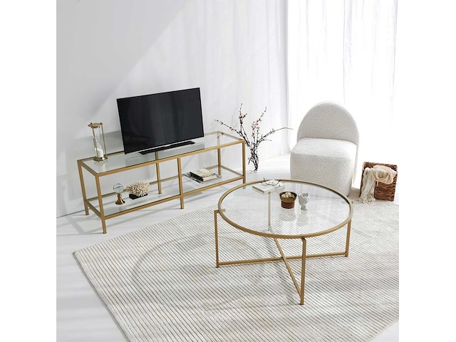 Gold sun salontafel | metalen frame | goud - afbeelding 4 van  8