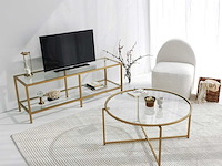 Gold sun salontafel | metalen frame | goud - afbeelding 4 van  8