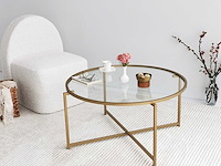 Gold sun salontafel | metalen frame | goud - afbeelding 5 van  8