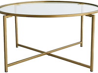Gold sun salontafel | metalen frame | goud - afbeelding 6 van  8