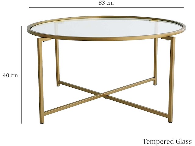 Gold sun salontafel | metalen frame | goud - afbeelding 8 van  8