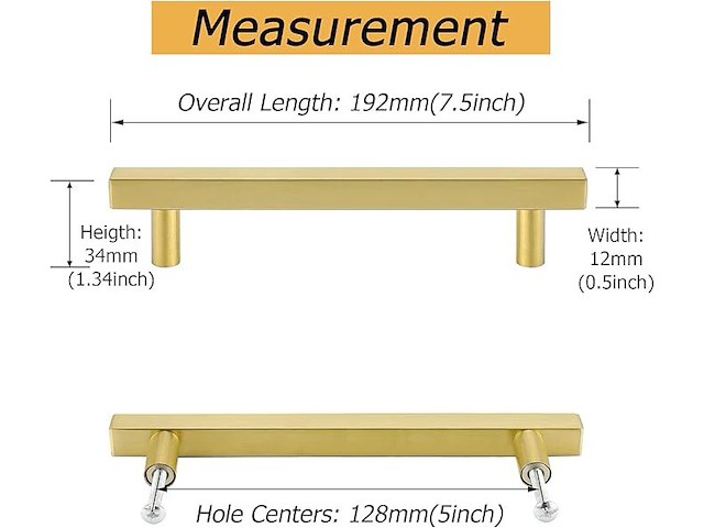 Goldenwarm goudkleurige meubelgrepen (20 stuks) - afbeelding 3 van  4