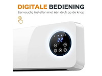 Golermo - 2-in-1 ventilator en verwarming 2000w – wandgemonteerde ventilatorkachel met timer, thermostaat en afstandsbediening – energiezuinig model (2x) - afbeelding 4 van  9
