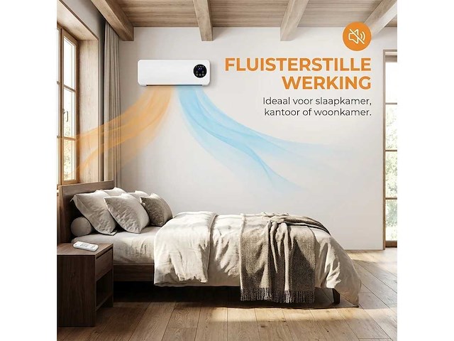 Golermo - 2-in-1 ventilator en verwarming 2000w – wandgemonteerde ventilatorkachel met timer, thermostaat en afstandsbediening – energiezuinig model (2x) - afbeelding 8 van  9