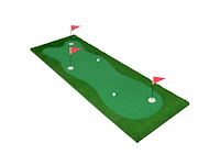 Golf trainingsmat met groen kunstgras voor thuis - afbeelding 1 van  5